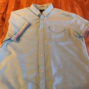 JACHS NY SS Button-Up Shirt, Teal